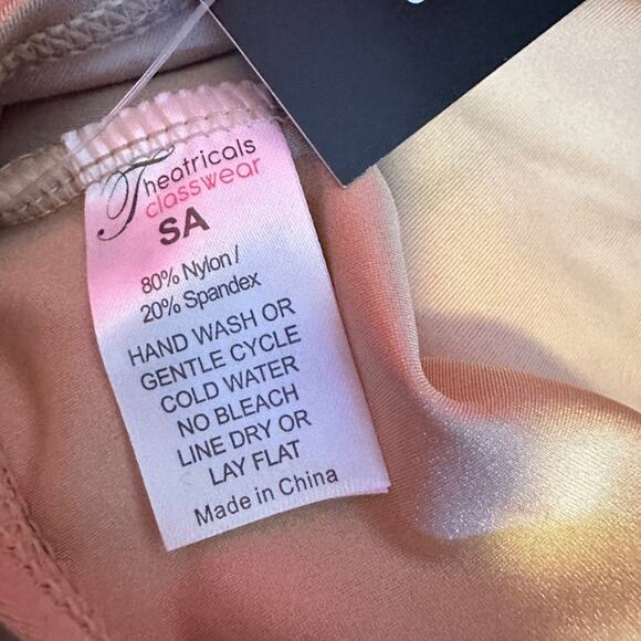 Theatricals dance crop top adult Small nude tan gold/shimmer NWT SA - Picture 3 of 4